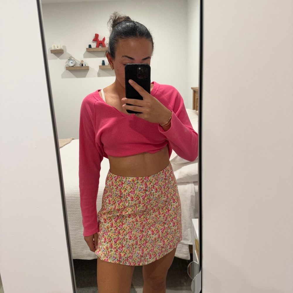Brand New Garage floral mini skirt